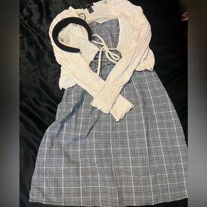 Black and white houndstooth dress 🖤🤍